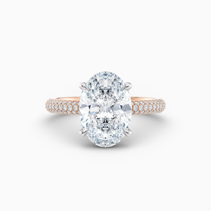 oval cut rose gold diamond solitaire engagement ring