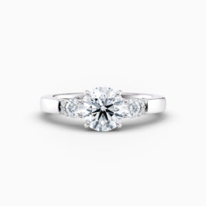 3 stone white gold engagement ring