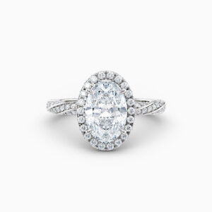 oval halo engagement ring