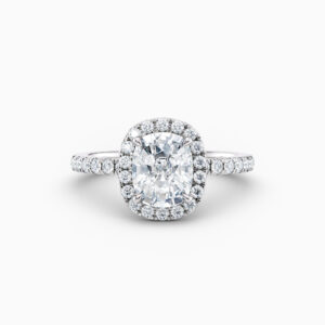 cushion diamond halo diamond engagement ring