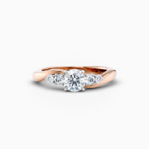 5 stone rose gold engagement ring