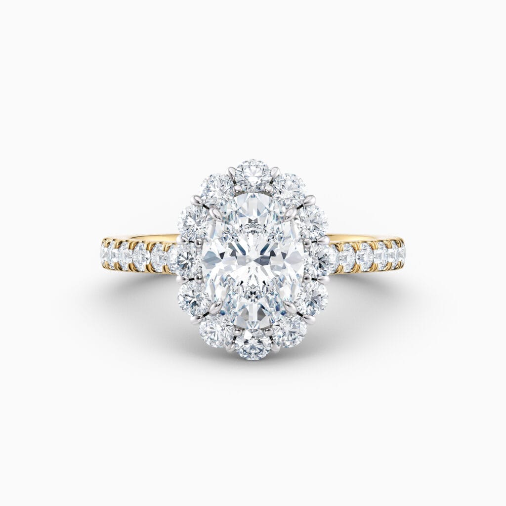Engagement Rings & Coloured Stones in 2026 That You’ll Love 53 yellow gold oval halo engagement ring