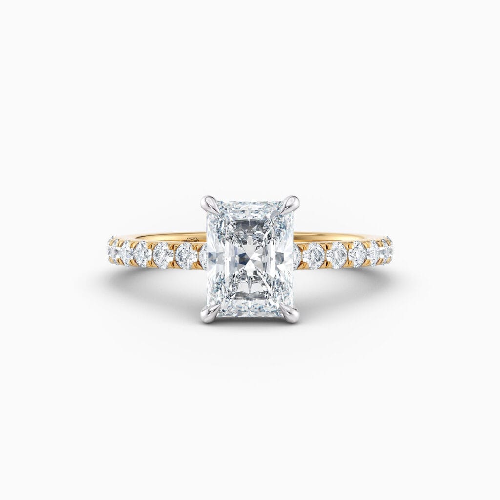 Engagement Rings & Coloured Stones in 2026 That You’ll Love 152 Radiant – Yellow Gold Diamond Band