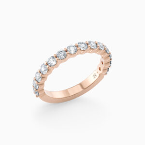 round diamond rose gold wedding ring