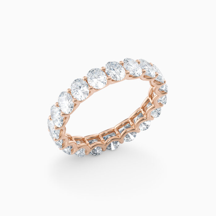 Oval diamond wedding ring