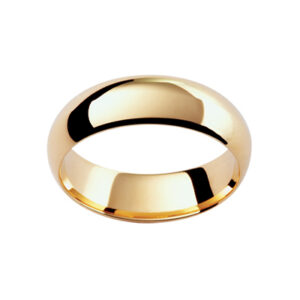 soft knife edge band in 9ct yellow gold