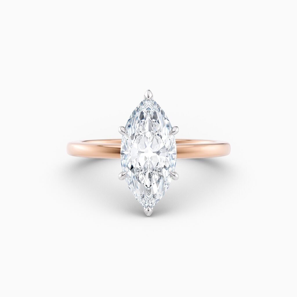 Options When Buying a 1 Carat Diamond Ring 20 Rose Gold Alicia Marquise Solitaire