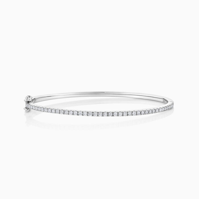 white gold diamond bangle