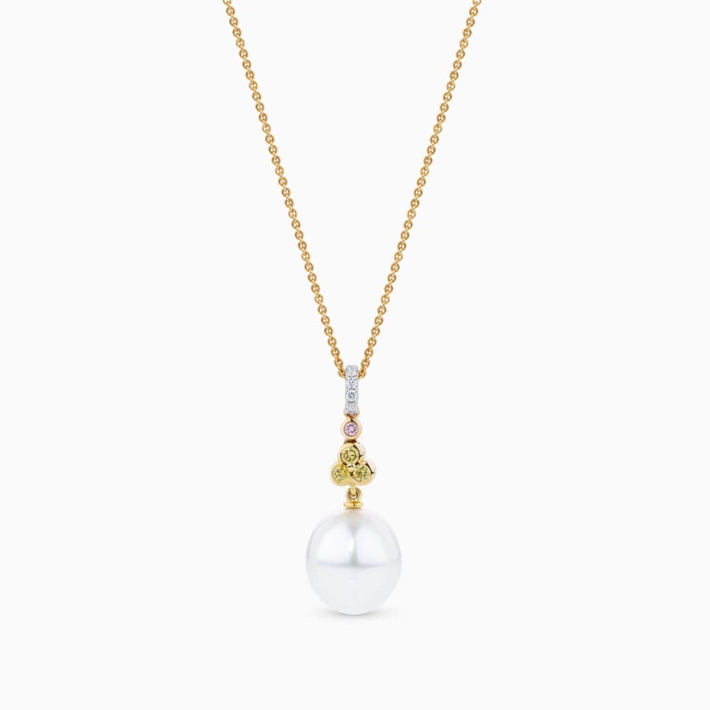 Engagement Rings & Coloured Stones in 2026 That You’ll Love 206 yellow pink diamond pearl pendant