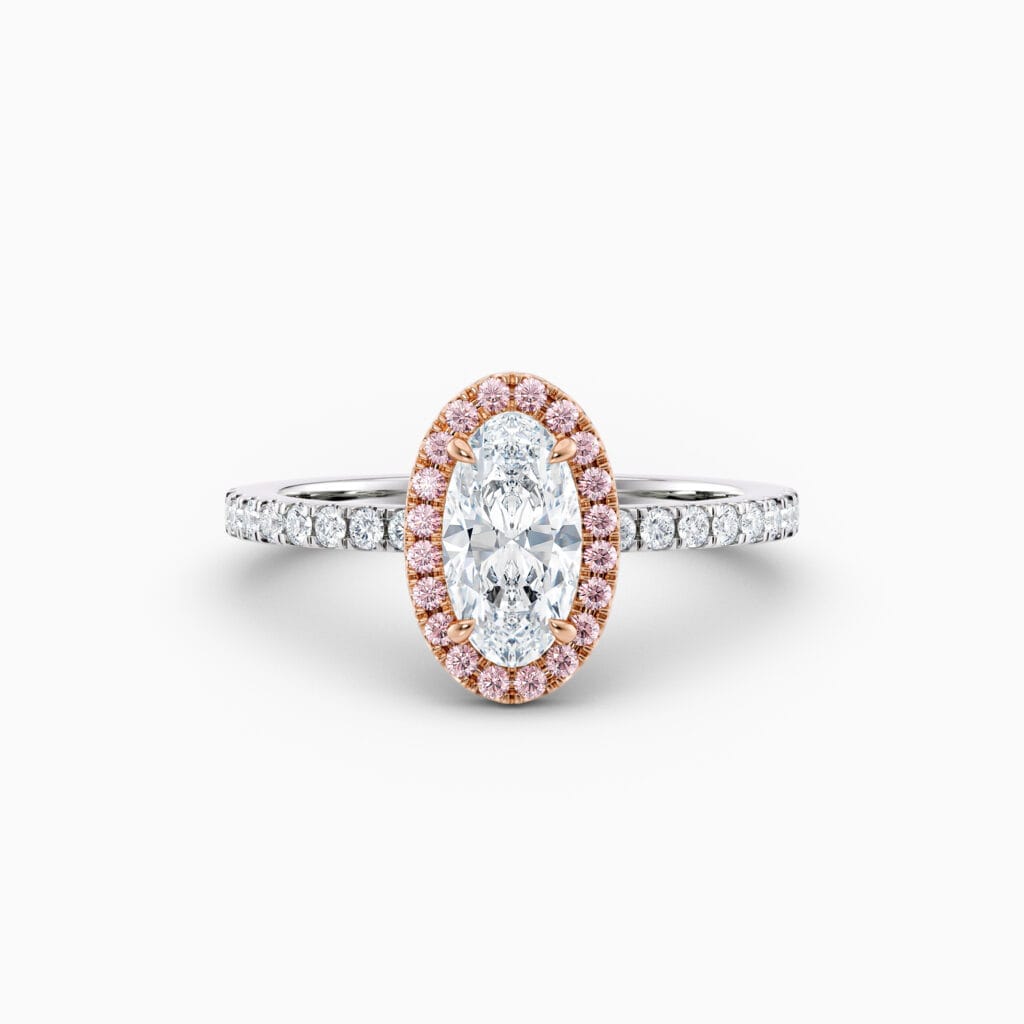 Unique engagement rings you’ll only find at Nick Ireland 22 The Annis Oval Halo – a modern classic in pink