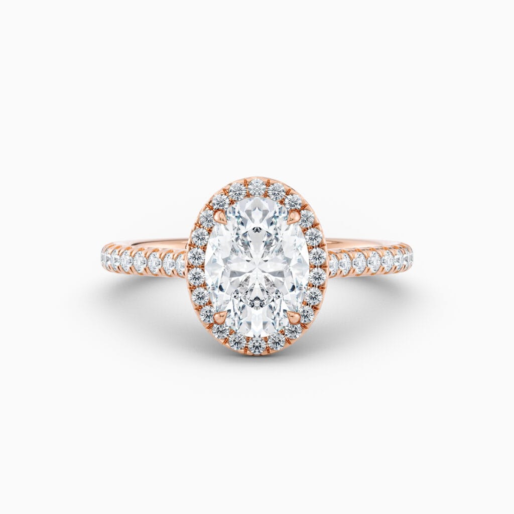 Unique engagement rings you’ll only find at Nick Ireland 31 The Amiri Rose Gold Oval Cluster Ring – understated brilliance