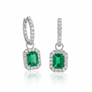 Emerald and Diamond Earrings