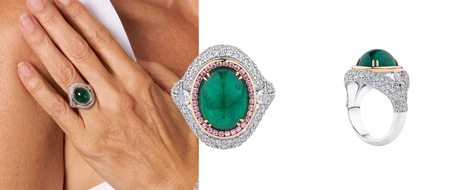 Unique diamond and coloured stone engagement rings