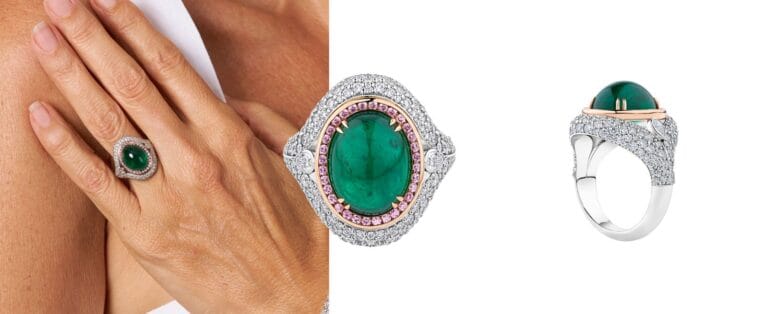 Unique diamond and coloured stone engagement rings