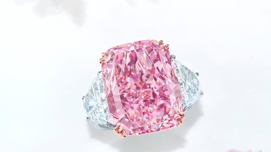 Large pink diamond ring
